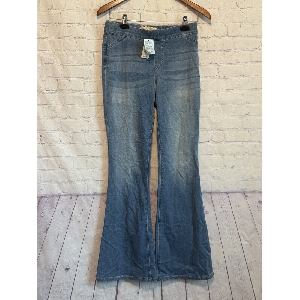 Altard State Victoria Flare Jeans Womens Size S High Waisted Pull On Boho Retro